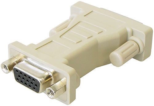 Adapter DVI adaptiert von 12+5 Stecker auf Sub D Kupplung 15po 