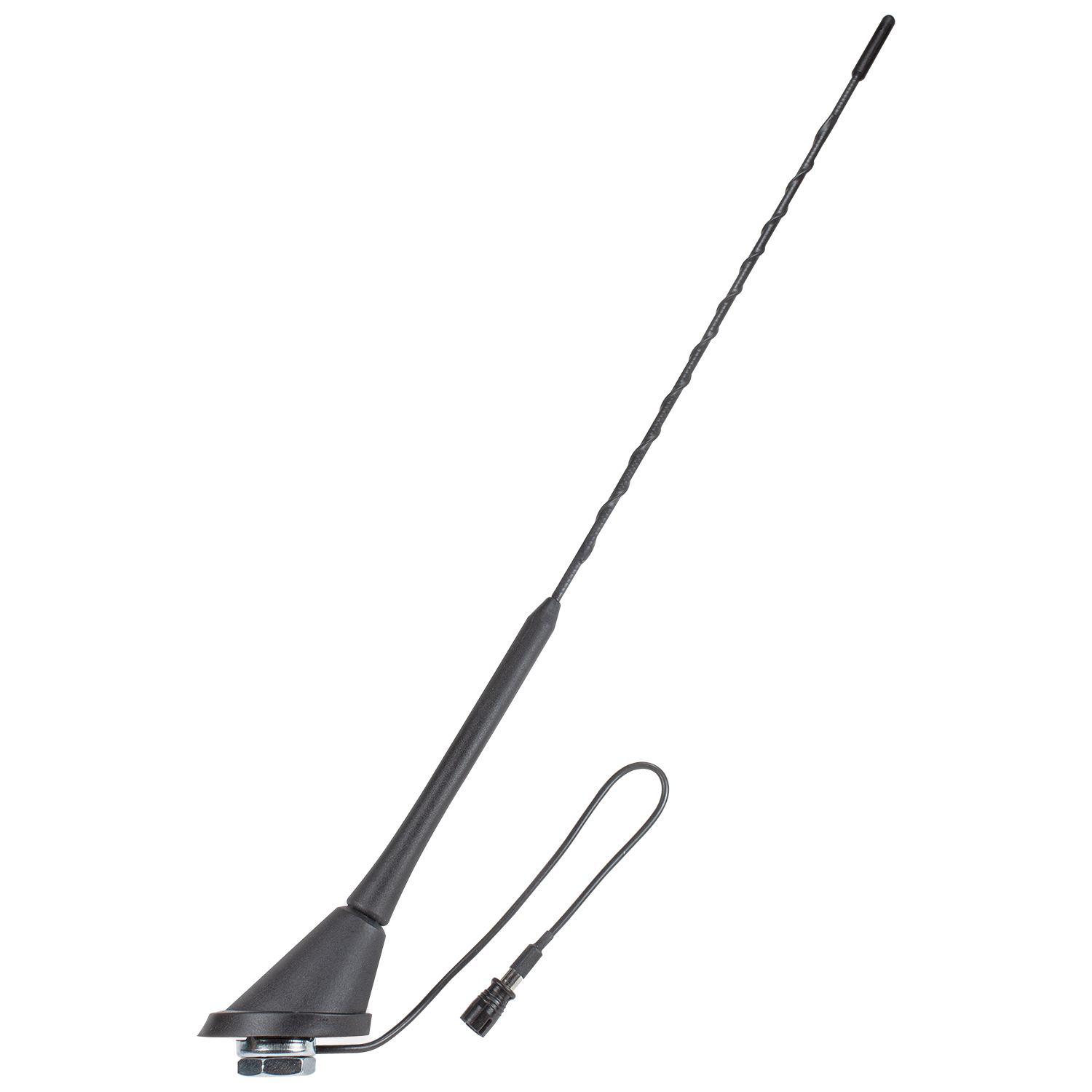 tomzz Audio KFZ Antenne Dachantenne kompatibel mit Audi Opel Seat Skoda VW 16V Look Verstärker RAKU 2 II Anti Noise Stab 40cm 60 Grad