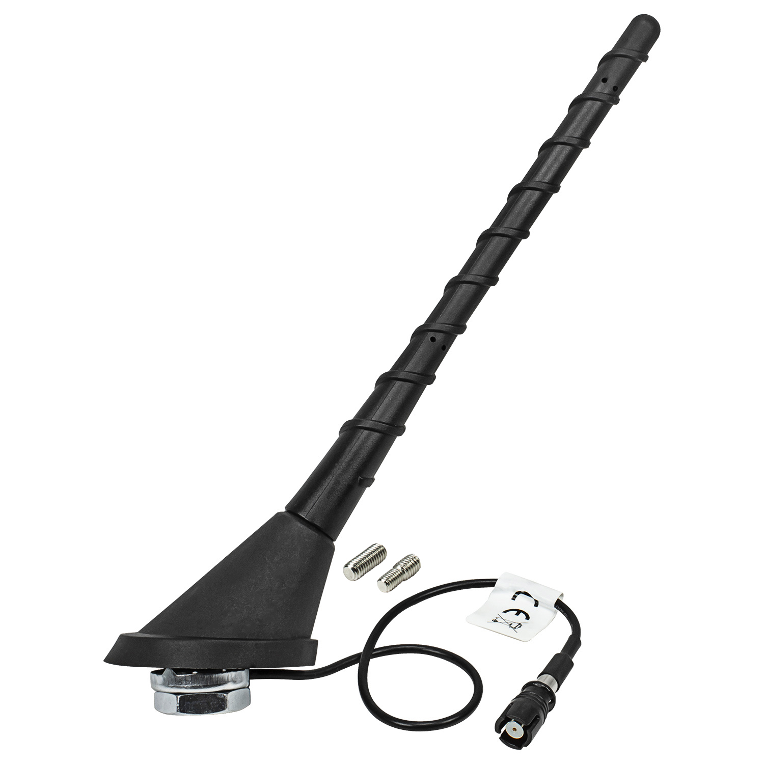 KFZ Tuning Antenne Dachantenne kompatibel mit Audi Opel Seat Skoda VW uva. Wendel 16V Design Verstärker RAKU 2 II Anti Noise Stab 18cm 60 Grad