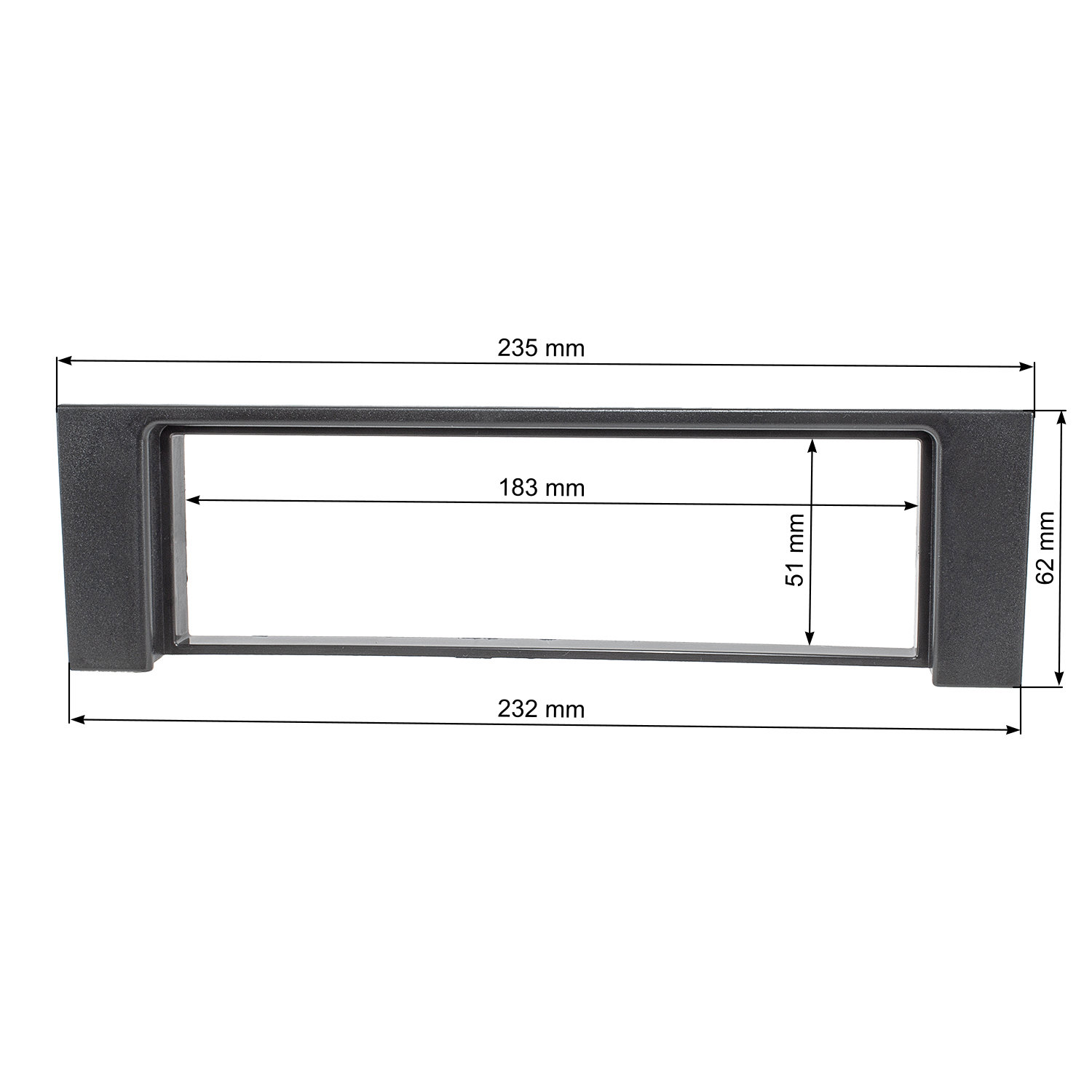 tomzz Audio Radioblende kompatibel mit Audi A4 B6 8E 8H 1-DIN schwarz-/bilder/big/to24007_2.jpg