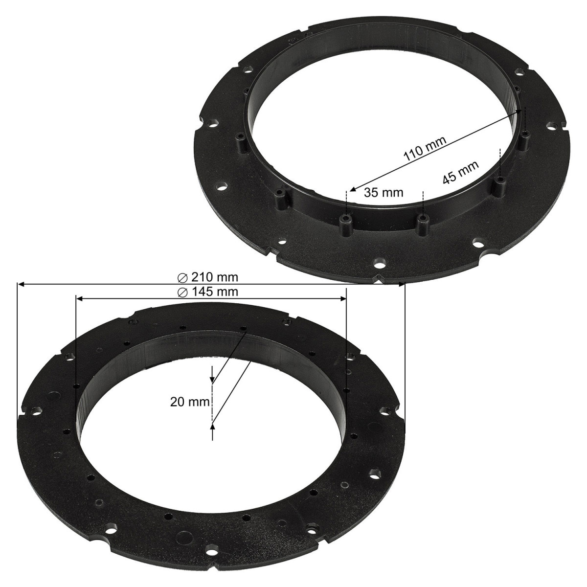 tomzz Audio Lautsprecher Adapterringe kompatibel mit Citroen C3 C3-/bilder/big/to28159_1.jpg