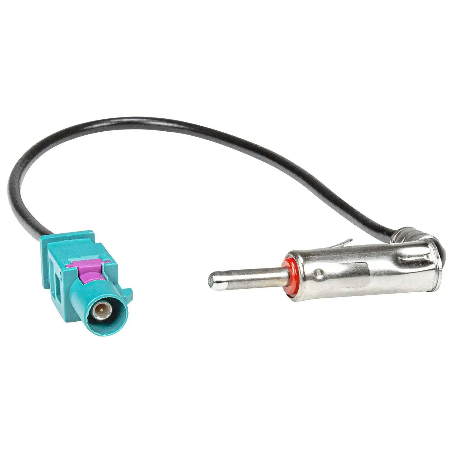 Fakra (M) Antennenadapter kompatibel mit Audi Seat Skoda VW BMW Citroen Dacia Fiat Ford Mercedes Opel Peugeot Renault Stecker auf 90 Grad DIN (M) Stecker