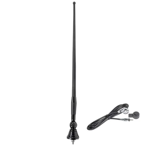 11111tomzz Audio 40cm Gummiantenne AM FM ohne Verstärker schwarz adaptiert auf DIN (m)