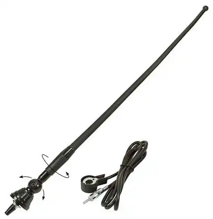 11111tomzz Audio 40cm Gummiantenne AM FM ohne Verstärker schwarz adaptiert auf DIN (m)