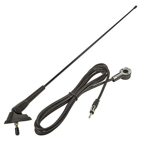 tomzz Audio 36cm Dachantenne kompatibel mit Citroen Ford Peugeot Renault Hyundai Nissan Mitsubishi AM FM ohne Verstärker schwarz adaptiert auf DIN (m)