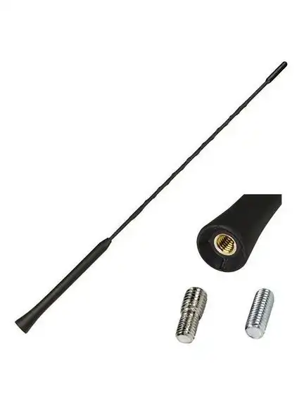 11111tomzz Audio Antennenstab 40cm im 16V-Look gewendelt AM FM adaptiert auf M5 M6