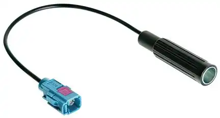 11111ACV Antennenadapter kompatibel mit Audi Mercedes BMW VW Seat Skoda Ford Fiat adaptiert von Fakra (f) auf DIN (f)