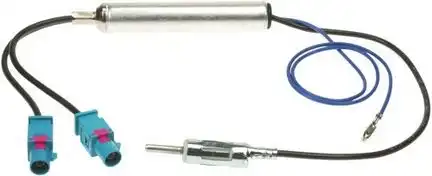 11111ACV Doppel Fakra Antennenadapter kompatibel mit Audi Citroen Peugeot VW Seat Opel Skoda mit Phantomeinspeisung (aktiv) ab Bj. 2002 adaptiert von 2 x Fakra (m) auf DIN (m)