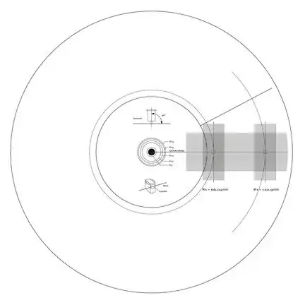 11111Dynavox Schallplatten Tonabnehmer Einstelllehre / Stroboskop Scheibe 