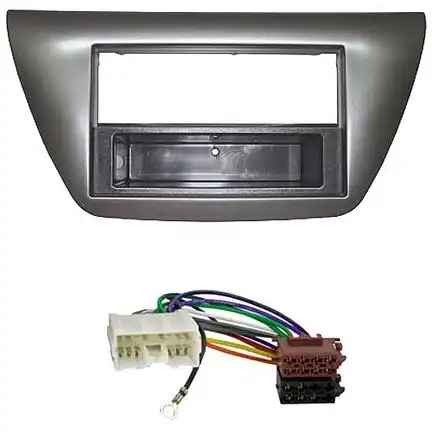 11111Radioeinbauset kompatibel mit Mitsubishi Lancer (Evo) 1-DIN dunkelsilber Bj. 2004 - 2008