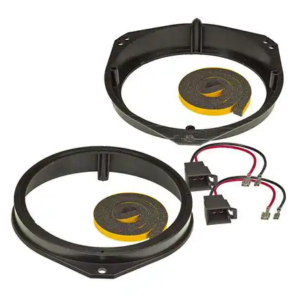 11111tomzz Audio Lautsprecher Adapter Set kompatibel mit Opel Renault Nissan Corsa Combo Tigra Meriva Vivaro Trafic Primastar Ringe + Adapterkabel adaptiert auf 165er Lautsprecher