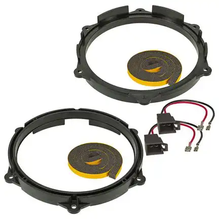 11111tomzz Audio Lautsprecher Adapter Set kompatibel mit Seat Ibiza Ringe + Adapterkabel adaptiert auf 165er Lautsprecher