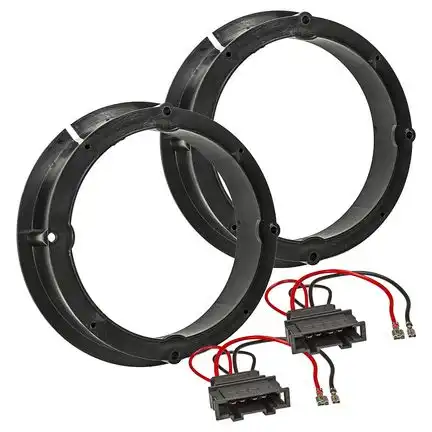 11111tomzz Audio Lautsprecher Adapter Set kompatibel mit VW Bora Golf New Beetle Passat Polo Ringe + Adapterkabel adaptiert auf 165er Lautsprecher