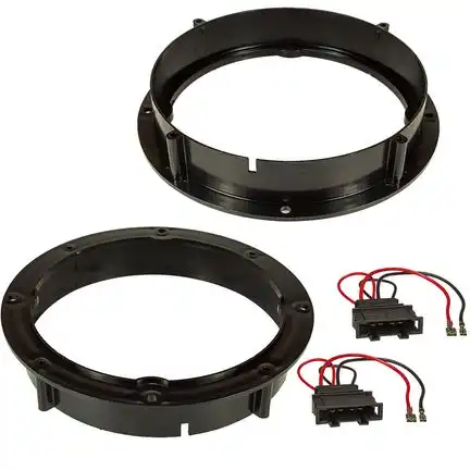 11111tomzz Audio Lautsprecher Adapter Set kompatibel mit VW Seat Skoda Ringe + Adapterkabel adaptiert auf 165er Lautsprecher