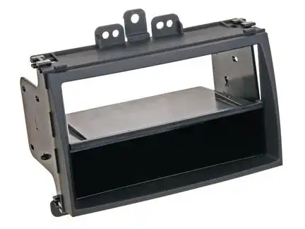 11111ACV Radioblende kompatibel mit Hyundai i20 (PB) 2-DIN mit Fach schwarz / rubber touch 2009-2012