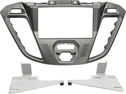 11111ACV Doppel DIN Radioblende kompatibel mit Ford Transit Custom Tourneo Custom (FCC) (FAC) matt silber ab Bj. 11/2012