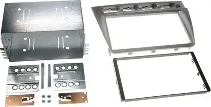 11111ACV Radioblende kompatibel mit Kia Picanto 2-DIN-Set silber Bj. 04/2004 - 11/2007