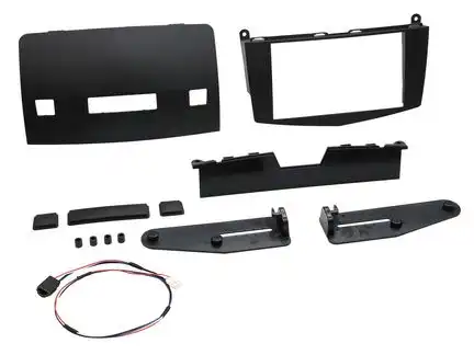 ACV Doppel DIN Radioblende kompatibel mit Mercedes C-Klasse (W204) (S204) 2-DIN mit Tasten schwarz 2007-2011