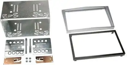 11111ACV Radioblende kompatibel mit Opel Astra Antara Corsa Tigra Zafira 2-DIN Set matt chrome