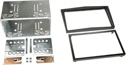 11111ACV Radioblende kompatibel mit Opel Zafira Corsa 2-DIN Set schwarz 