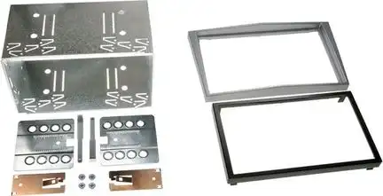 11111ACV Radioblende kompatibel mit Opel Zafira Corsa 2-DIN Set silber 