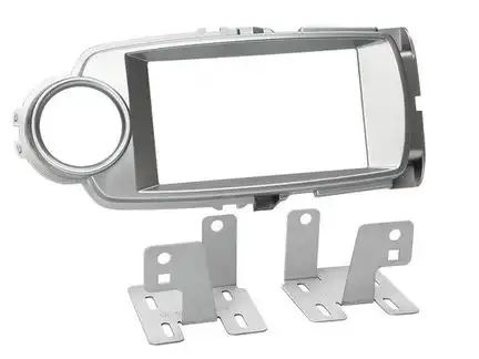 11111ACV Radioblende kompatibel mit Toyota Yaris (XP13) 2-DIN silber Bj. 10/2011 - 07/2014