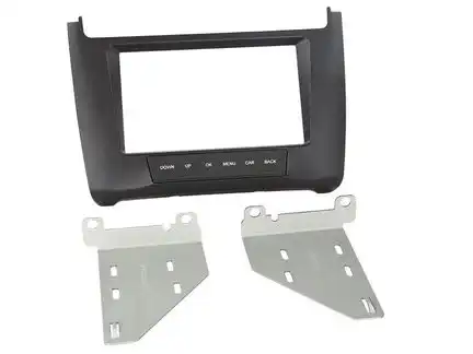 11111ACV Radioblende kompatibel mit VW Polo 6C 6R 2-DIN schwarz ab Bj. 04/2014