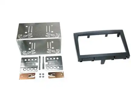 11111ACV Doppel DIN Radioblende kompatibel mit Porsche 911 Boxter Cayman 987 997 2-DIN-Set schwarz