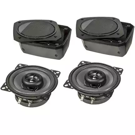 11111tomzz Audio 10er Retro Look Aufbau Lautsprecher 100mm DIN Lautsprecher Satz für KFZ Youngtimer Boot LKW Baumaschinen Hobbykeller