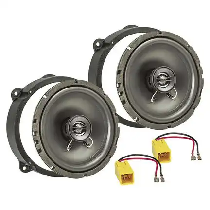 tomzz Audio 4002-002-1 Lautsprecher Einbau Set kompatibel mit Alfa Romeo Fiat Lancia 147 159 Spider Croma Idea Ypsilon 165mm 2-Wege Koaxial System Pioneer TS-G1720f