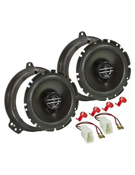 11111tomzz Audio Lautsprecher Einbau Set kompatibel mit Audi A3 A4 8P 8PA B7 165mm 2-Wege Koaxial System Pioneer TS-G1720f