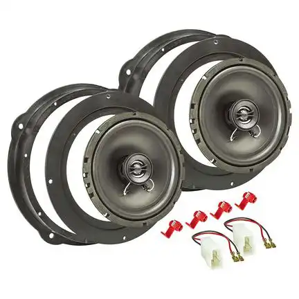 tomzz Audio Lautsprecher Einbau Set kompatibel mit Audi Seat A1 A3 A4 A5 A6 A7 A8 Q3 Q5 Leon 165mm 2-Wege Koaxial System Pioneer TS-G1720f