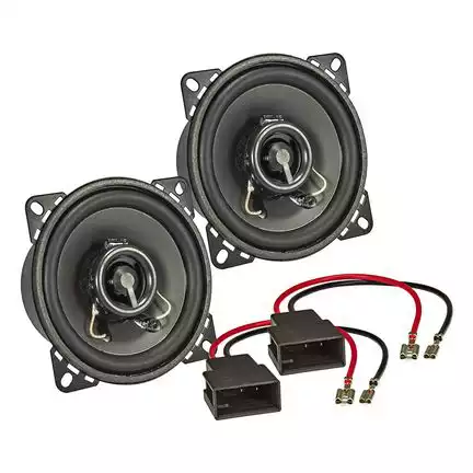 tomzz Audio Lautsprecher Einbau Set kompatibel mit Citroen Peugeot Toyota C1 107 Aygo 100mm 2-Wege Koaxial System TA10.0-PRO