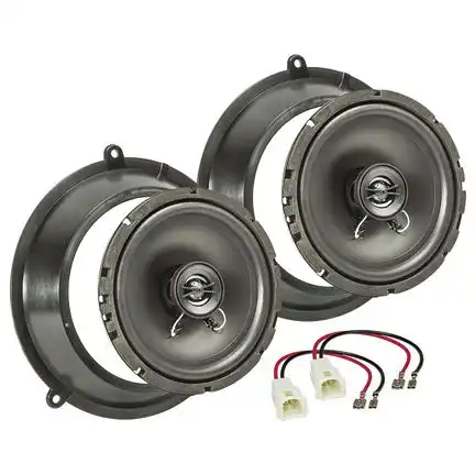 tomzz Audio Lautsprecher Einbau Set kompatibel mit Fiat Panda 165mm 2-Wege Koaxial System Pioneer TS-G1720f