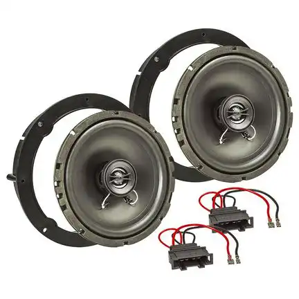 11111tomzz Audio Lautsprecher Einbau Set kompatibel mit Skoda Fabia Citigo Octavia Superb Yeti Roomster Kodiaq Kamiq Karoq Yeti Rapid 165mm 2-Wege Koaxial System Pioneer TS-G1720f