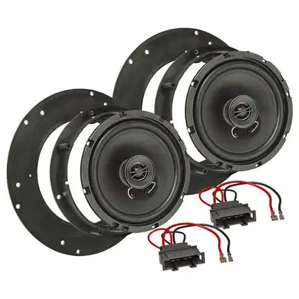 11111tomzz Audio TA16.5-PRO Lautsprecher Einbau Set kompatibel mit VW T5 T6 Multivan Caravelle Arteon Tiguan Caddy 165mm 2-Wege Koaxial System