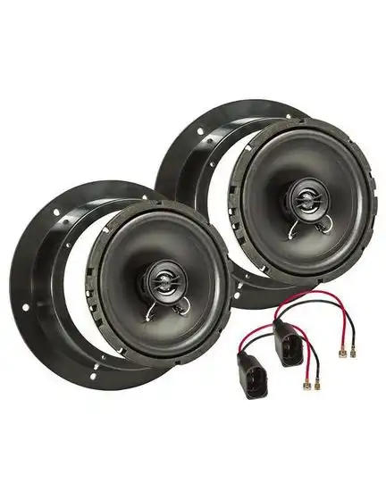 tomzz Audio TA16.5-PRO Lautsprecher Einbau Set kompatibel mit VW Golf Jetta Caddy Touran New Beetle Eos 165mm 2-Wege Koaxial System