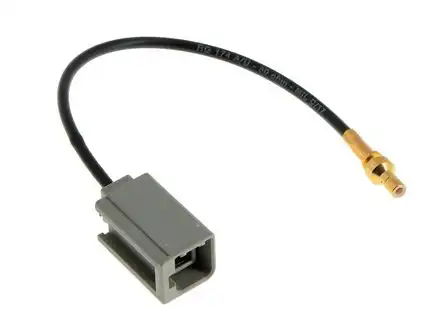 11111CHP GPS - Adapter kompatibel mit Alpine Blaupunkt Clarion Grundig Kenwood Philips adaptiert von SMB (m) auf GT5 grau (m)