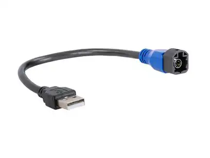 11111ACV USB Relacement Adapter kompatibel mit VW HSD LVDS C (m) blau auf USB-A