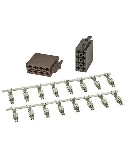 11111tomzz Audio Stecker Montageset ISO (m) Strom / Lautsprecher inklusive Kontakte für Autoradiokabel