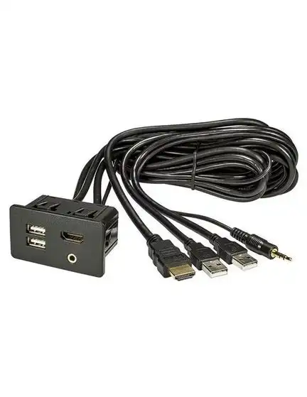 11111tomzz Audio USB HDMI Klinke Einbaubuchse Steckdose 1.8m Kabel Verlängerung adaptiert auf 2 x USB / HDMI / Klinke (m)