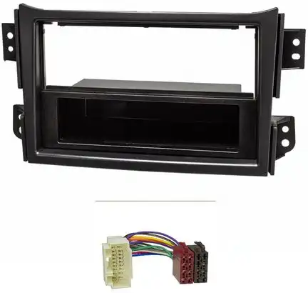 11111tomzz Audio Radioblende Set kompatibel mit Opel Suzuki Agila Splash B 1-DIN mit Fach schwarz