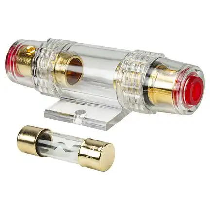 tomzz Audio AGU Sicherungshalter 40A Sicherung transparent Kabel bis 25qmm vergoldet