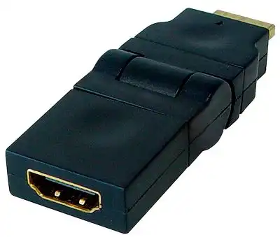 11111HDMI Stecker auf Kupplung / 90 Grad knickbar und drehbar 