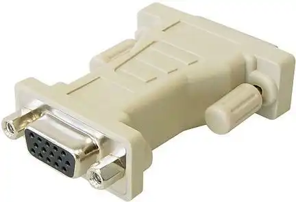 11111Adapter DVI Stecker 24+1 auf Sub D-Kupplung 15pol. HD 